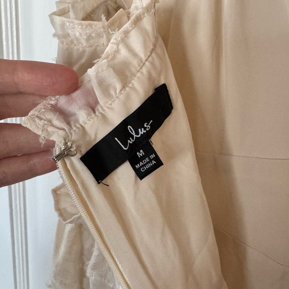 Lulu’s Charm and Charisma Cream Burnout Floral Midi Dress - Picture 6 of 16